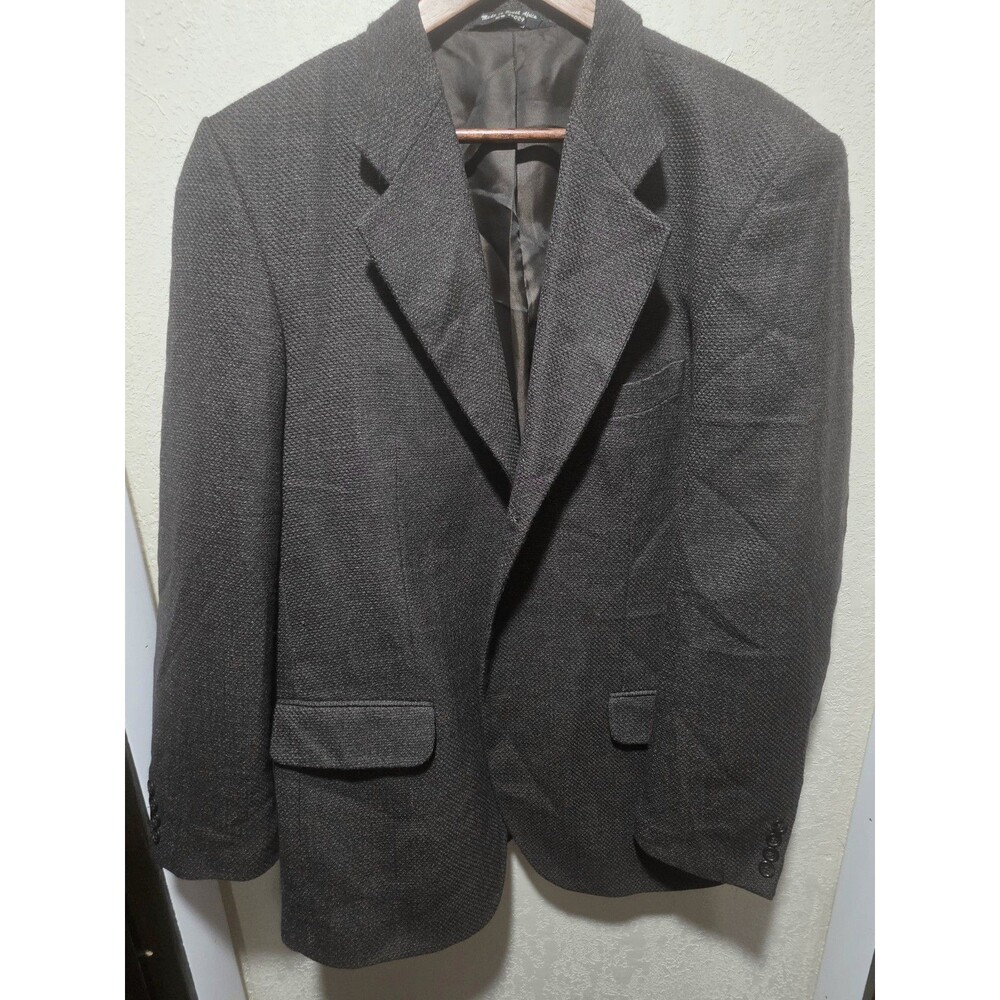 Vintage David Bios Blazer Men's 42R 100% New Wool Brown South Africa Euc